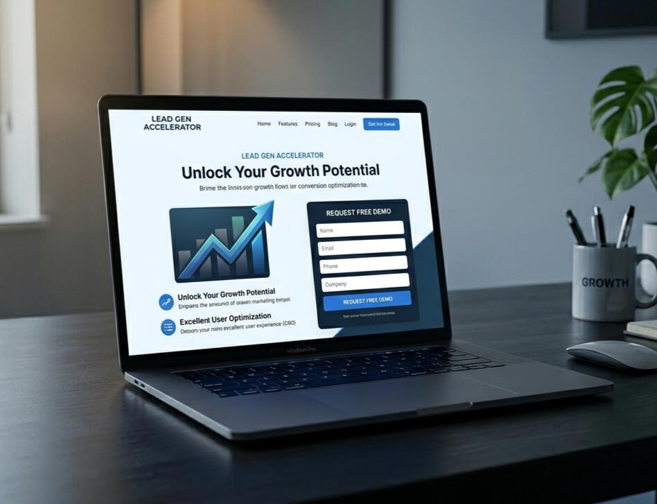 High-converting landing page design optimized for lead generation Landing page layout designed to convert visitors into leads Mobile-optimized landing page for digital marketing campaigns