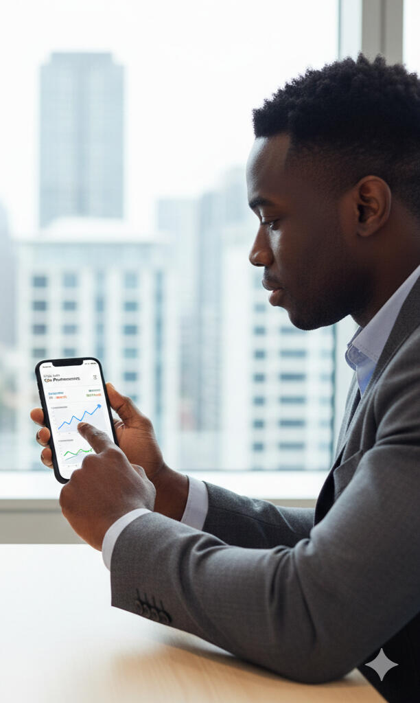 Digital marketing consultant working closely with a business owner Digital marketing expert reviewing campaign performance with a client